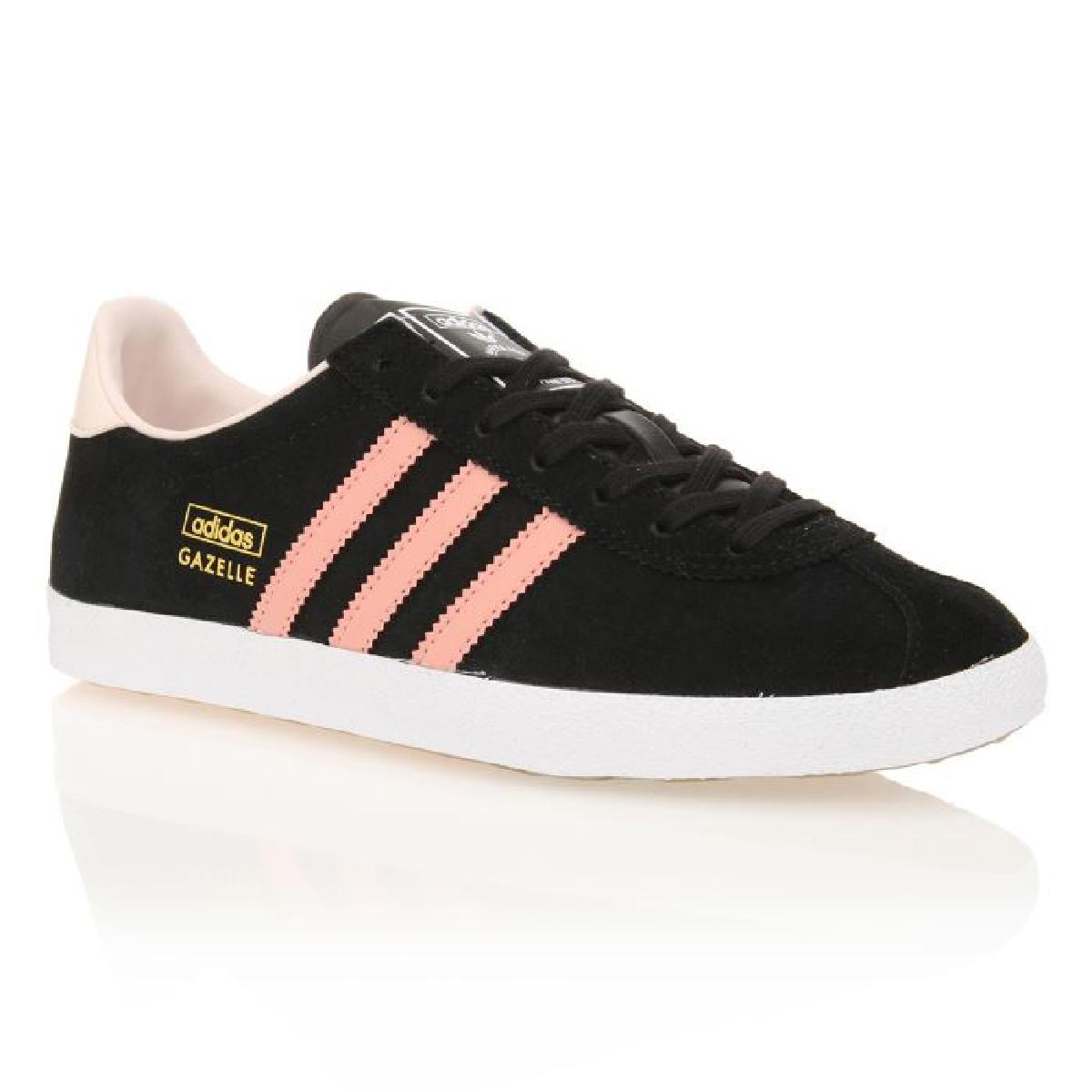 adidas gazelle noir et rose femme